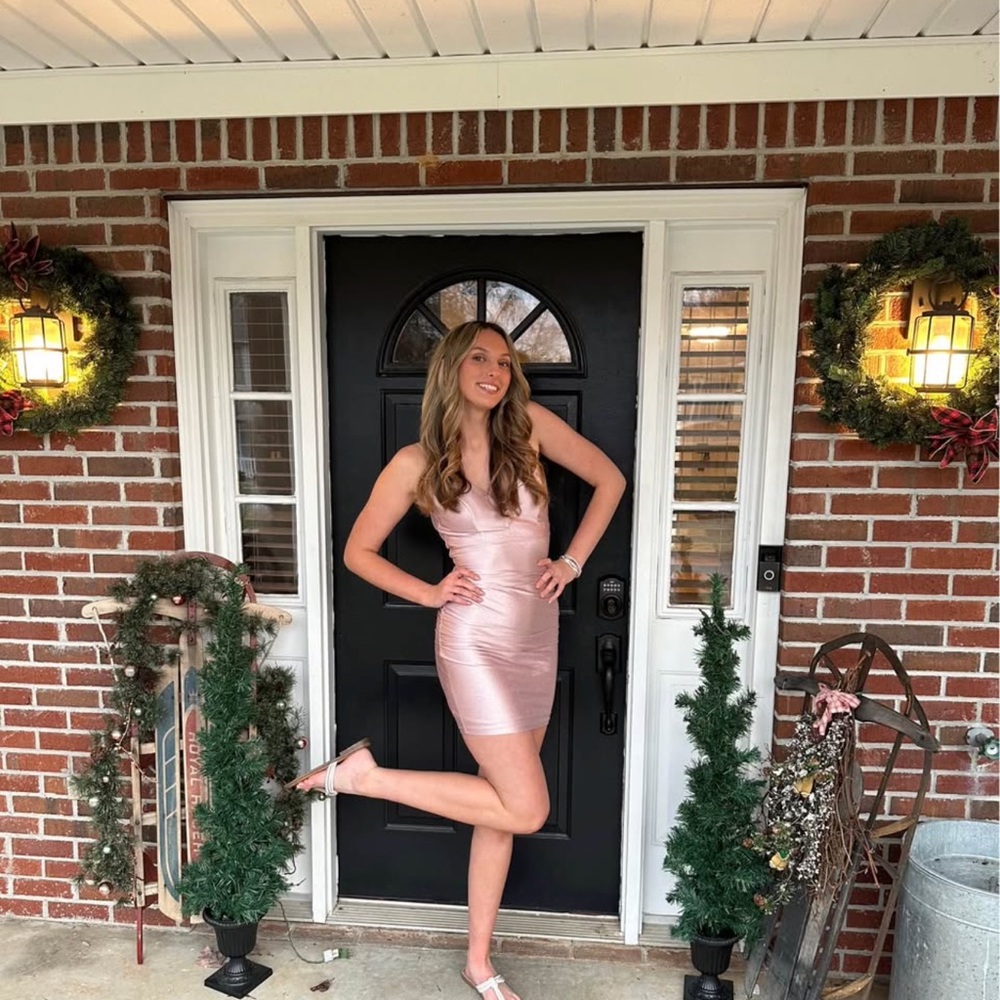 Elegant Pink Sleeveless Dress